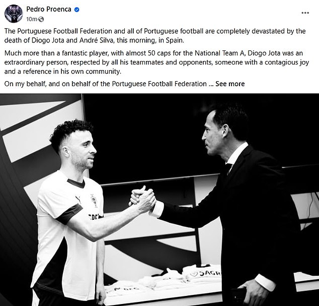 Pedro Proenca, Portuguese FA chief shared his thoughts on an 'extraordinary person'