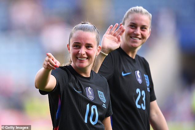 The squad's biggest stars, including Ella Toone, left, and Alessia Russo, right, will enjoy the height of luxury during their Swiss sojourn