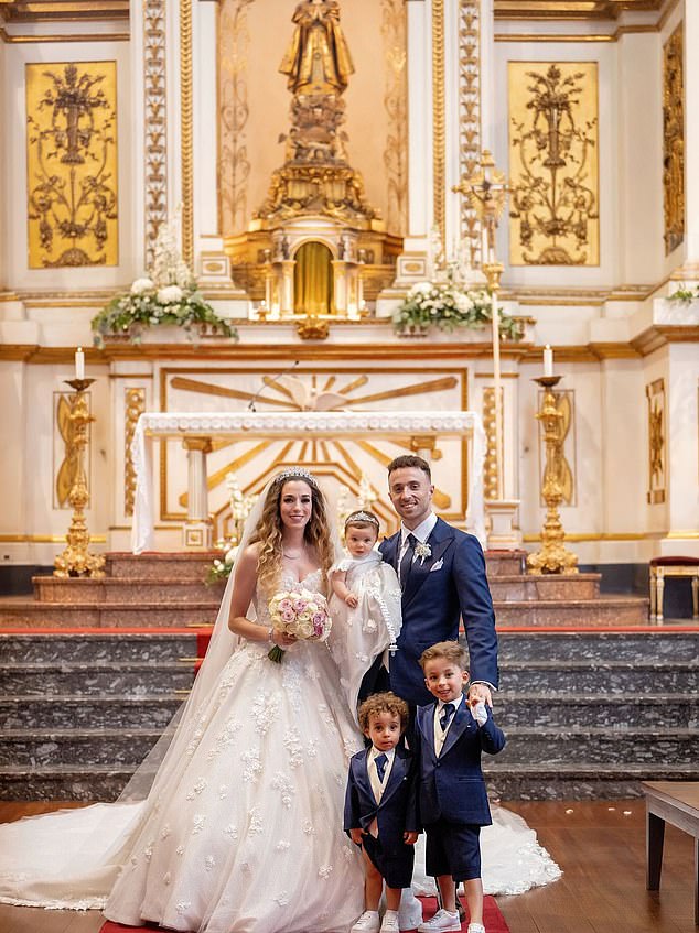 The happy couple with their children Denis, Duarte, and a daughter born in 2024, whose name has not been revealed