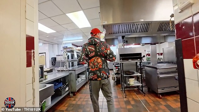 Two YouTubers were seen investigating the hotel's kitchen in a video