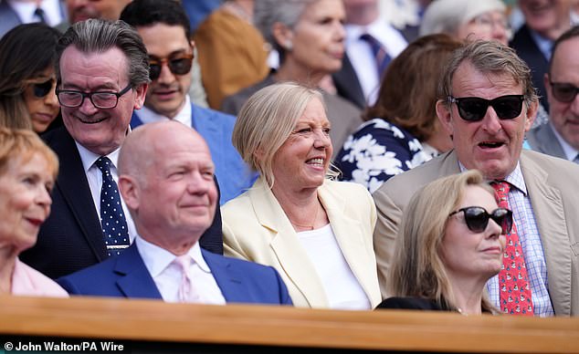Dragon's Den star Deborah Meaden was sat in the Royal Box, a row behind William Hague