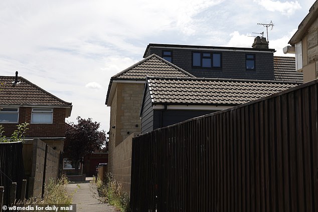 A view of the extension from a side alley in Swindon, Wiltshire