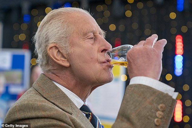 During the outing, His Majesty chatted to representatives from Glengyle and Glen Scotia Distilleries, which are based in Campbeltown, now Scotland's smallest whisky region