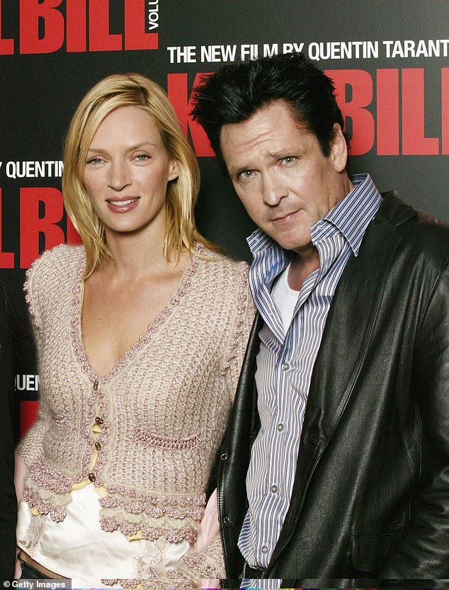The star - known for his frequent Quentin Tarantino collaborations - is pictured with Kill Bill co-stars Uma Thurman in 2004