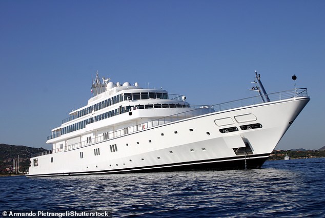 The $590 million yacht was designed by Jon Bannenberg, built in 2004 by Germany's Lurssen, and last refitted in 2007