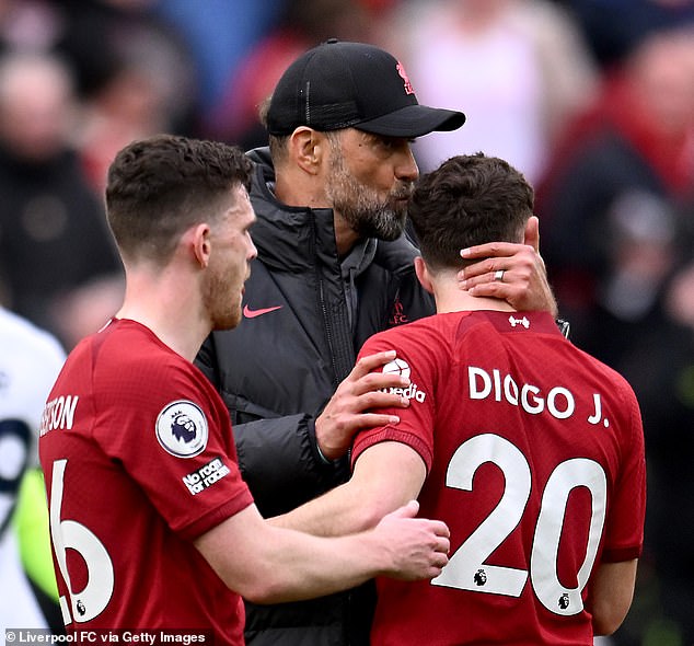Jota had played four seasons under Klopp's management after signing for £41m from Wolves