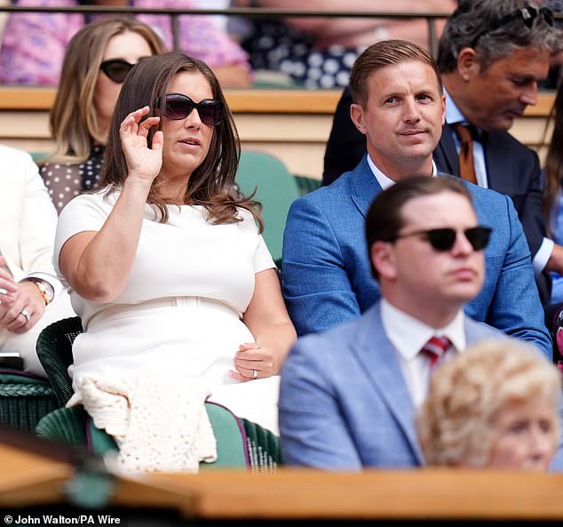 The widow of late rugby player Rob Burrow - who last year passed away after a five-year-battle with motor neurone disease - was seen in the royal box with her brother Mark Newton