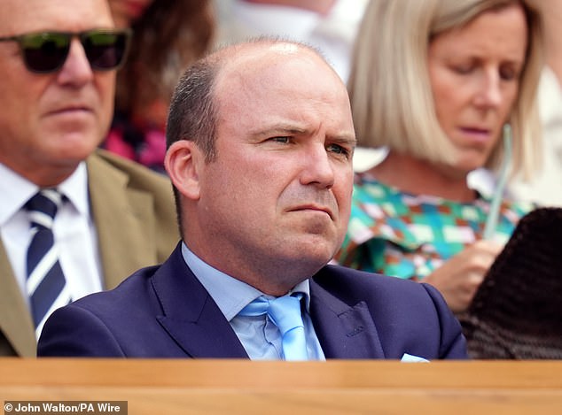 A-lister Rory Kinnear, 47, was pictured in the royal box along with his mother - fellow actress Carmel, 75