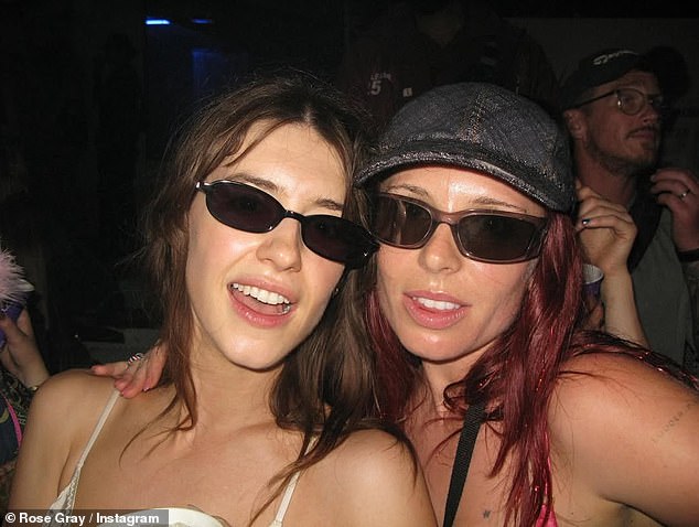 Daisy slipped into a cream camisole as she partied with the songstress