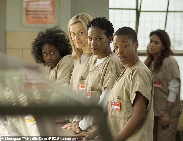Doing time: Wiley (foreground) as inmate Poussey Washington in Orange Is The New Black