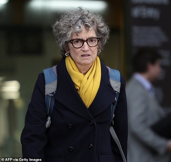 Crown Prosecutor Nanette Rogers leaves Latrobe Valley Magistrates' Court in Morwell on July 3, 2025. Jury members retired on June 30 to decide the fate of an Australian woman accused of murdering three members of her husband's family with a toxic mushroom-laced beef Wellington lunch. Jurors began deliberating their verdict on 50-year-old home cook Erin Patterson after a nine-week trial. (Photo by Martin KEEP / AFP) (Photo by MARTIN KEEP/AFP via Getty Images)