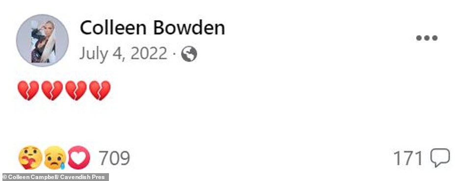 The Facebook messages Coleen posted after Thomas' murder in an effort to appear innocent