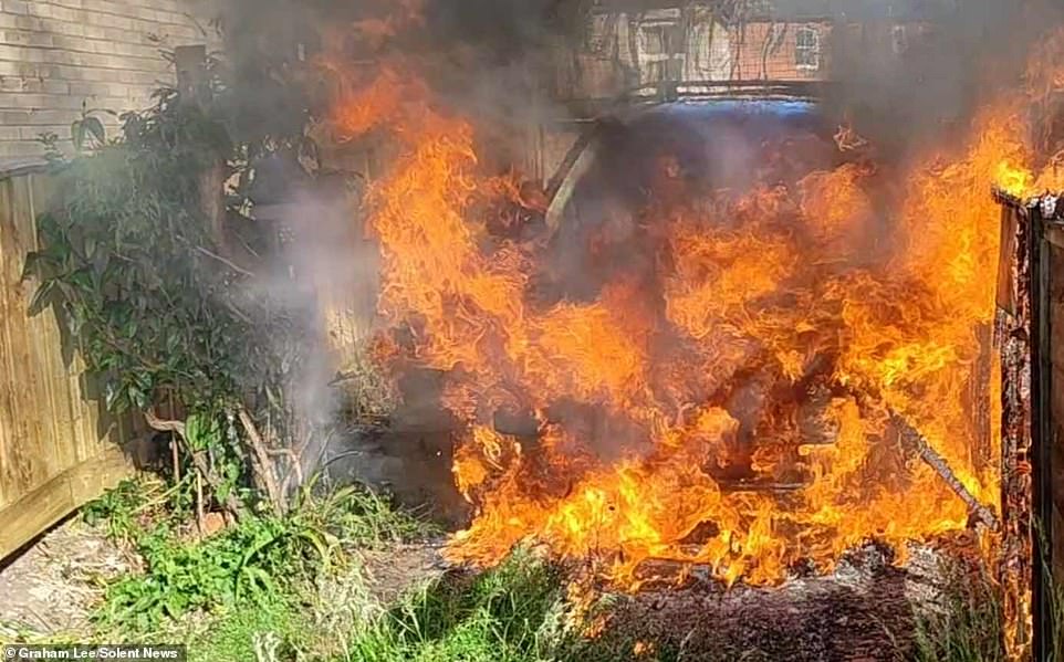 Mr Lee's Land Rover Freelander was completely destroyed after it was set fire to on his driveway