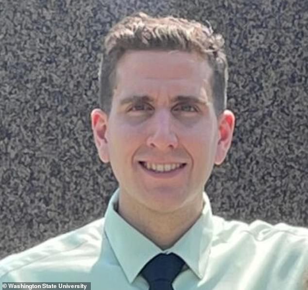 Kohberger allegedly returned to Washington State University after the murders before making the 2,000 mile drive to Pennsylvania to hide out at his parents' home. He is pictured above in an image from the WSU website that has since been removed. It was taken before the murders