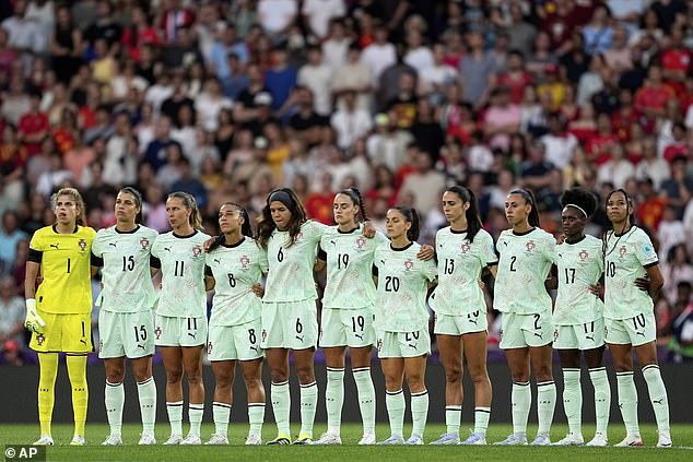 Portugal players looked on as they remembered a man who played 49 times for the men's team