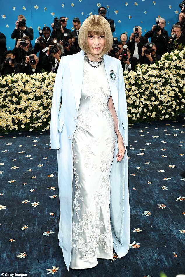 Dame Anna Wintour at his year's Met Gala, the fashion extravaganza she organises every year