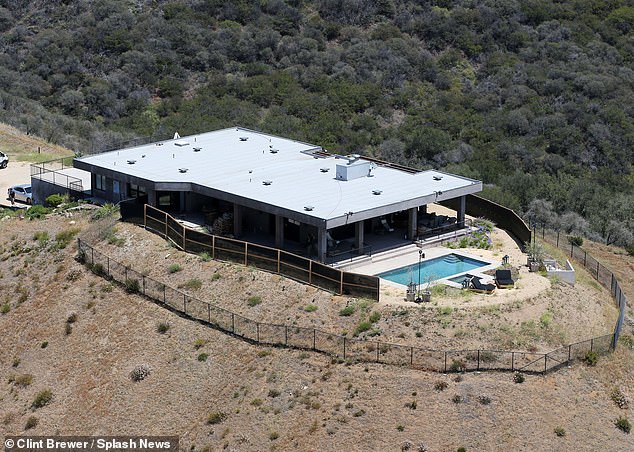 General view of Jenner's clifftop Malibu home