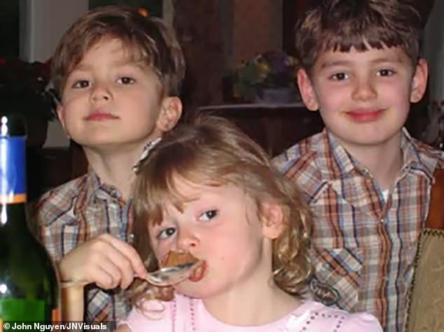 Gabriel, Paloma and brother Sebastian in 2006. Gabriel described how his mother's conspiracy theories shaped his childhood, including being banned from drinking tap water or using fluoride toothpaste