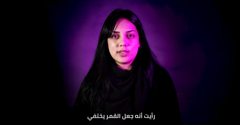 One woman (pictured) claimed that she had witnessed the Mahdi make the moon disappear