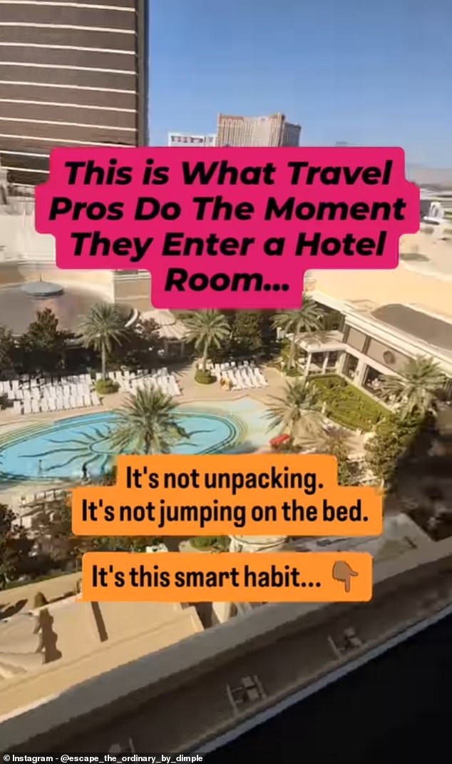 In a recent video, posted to her account @escape_the_ordinary_by_dimple, Dimple unveiled her 'travel pro checklist' of five crucial jobs to do in hotel rooms or rented accommodation