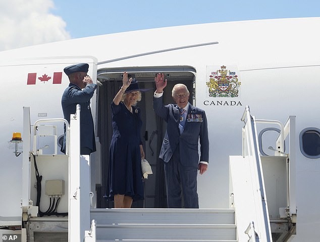 Charles and Camilla depart after their two-day visit in Ottawa on May 27, 2025