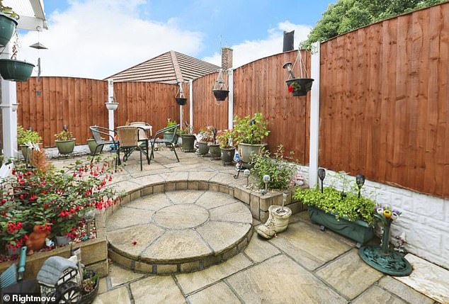 No stress: The Liverpool house has a low-maintenance garden to the rear and front
