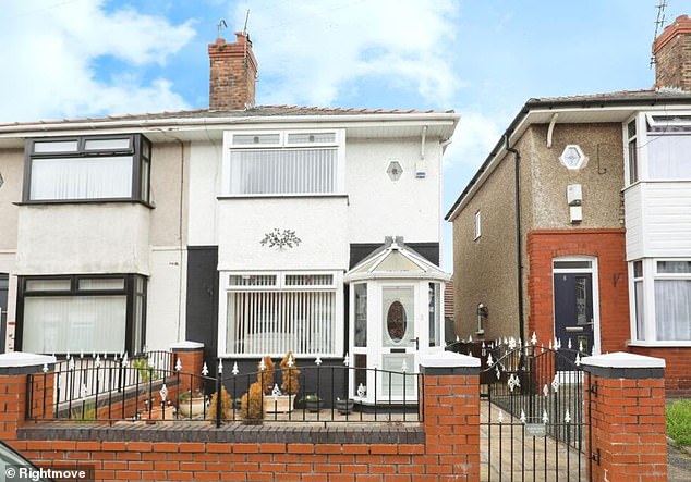 Space: This spacious semi-detached house in Liverpool is on sale for £159,150