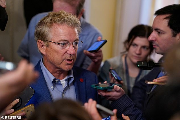 U.S. Senator Rand Paul (R-KY) speaks to reporters as Republican lawmakers struggle to pass U.S. President Donald Trump's sweeping spending and tax bill, on Capitol Hill in Washington, D.C., U.S., June 27, 2025