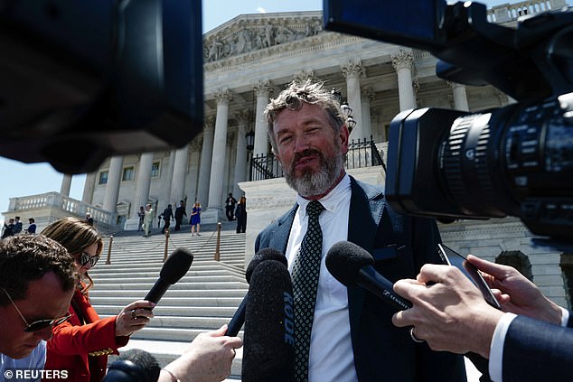U.S. Representative Thomas Massie (R-KY) speaks to the media after the U.S. House of Representatives voted to pass U.S. President Donald Trump's sweeping spending and tax bill, on Capitol Hill in Washington, D.C., U.S., July 3, 2025