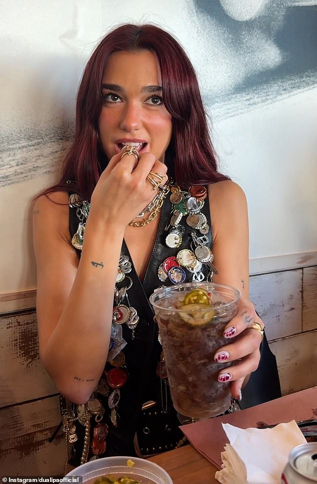 Dua Lipa has sent fans wild as she shared her bizarre Diet Coke recipe with pickle and jalapeños juice to TikTok on Friday