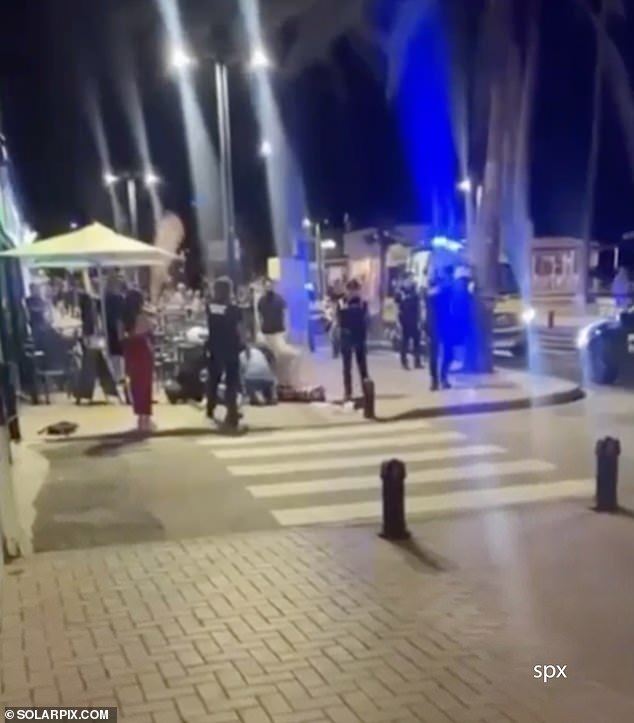 Horrified holidaymakers and pubgoers tried to help Lyons Jnr in the street after he was killed with a single shot