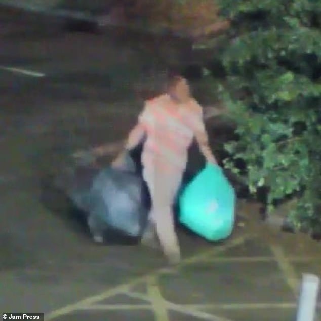 The council insisted: 'The bins are not full and the rubbish dumped was not clothes'