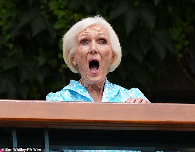 The iconic TV chef put on a very animated display as she watched the match