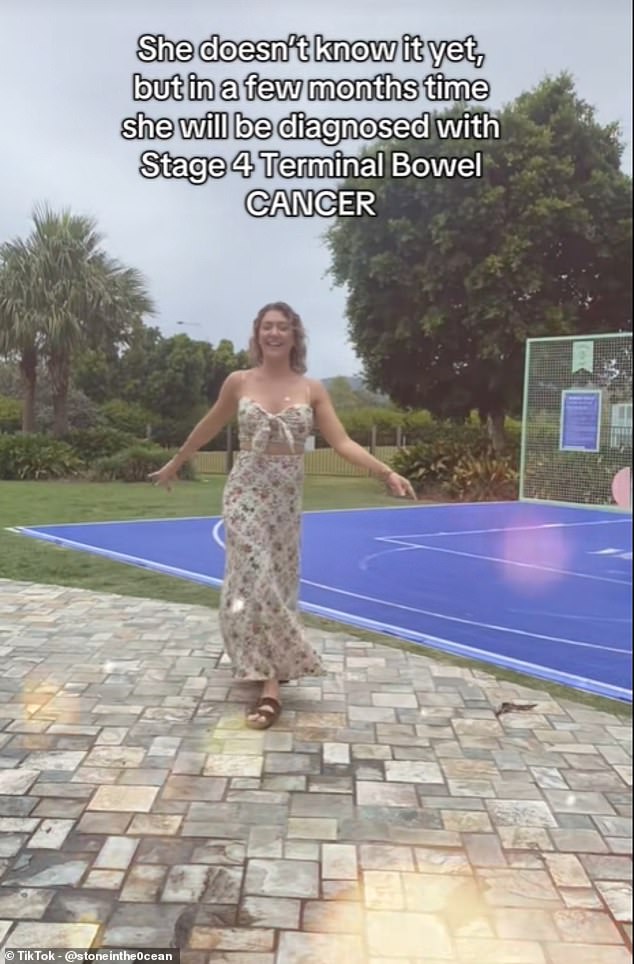 The mum-of-one just put down her stomach pains to a food allergy, but it was a tumour