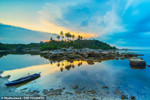 Tourists can swap Bali for Bintan, pictured, which has beautiful beaches for bathing and lush rainforests for trekking