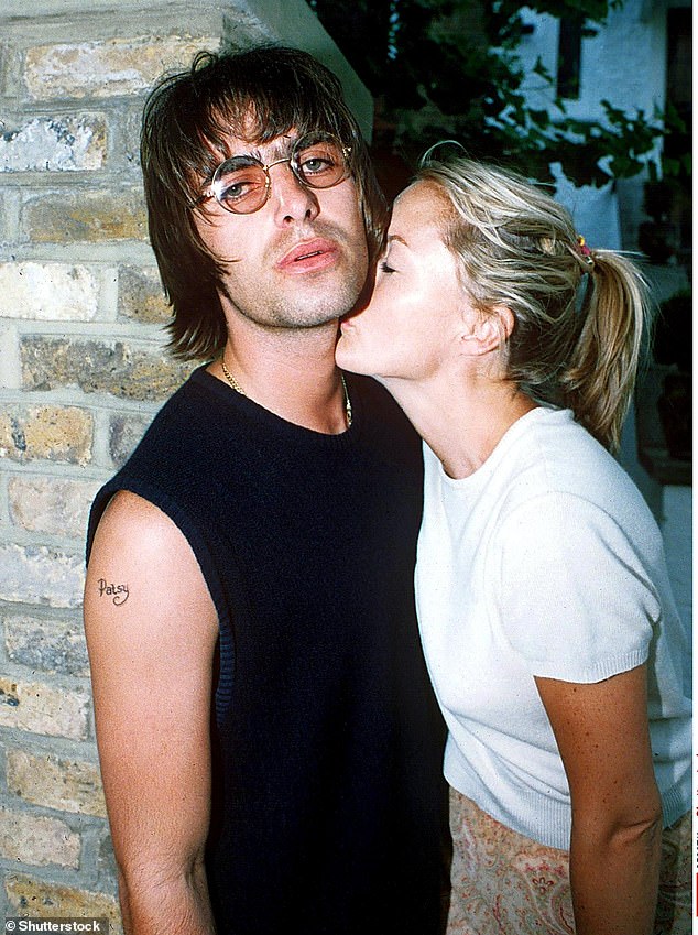 The couple split shortly after the singer had an affair with Lisa Moorish who had given birth to their daughter Molly in 1998 (Liam and Patsy pictured 1996)