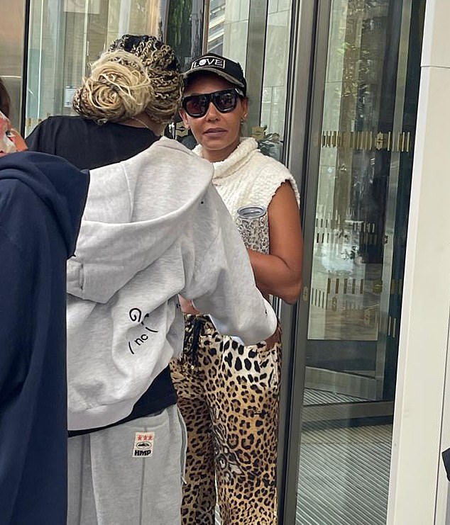 Scary Spice, who is due to tie the knot on Saturday at 2pm, wore her trademark leopard print while running final errands before the big day