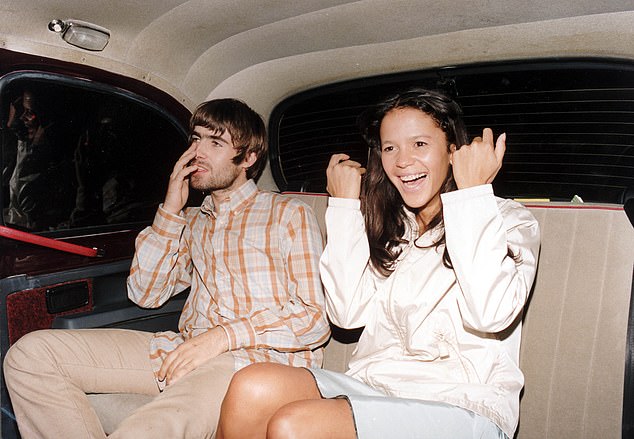 Liam Gallagher and Lisa Moorish are seen here in 1998, the year in which they had an affair during which their daughter Molly was conceived