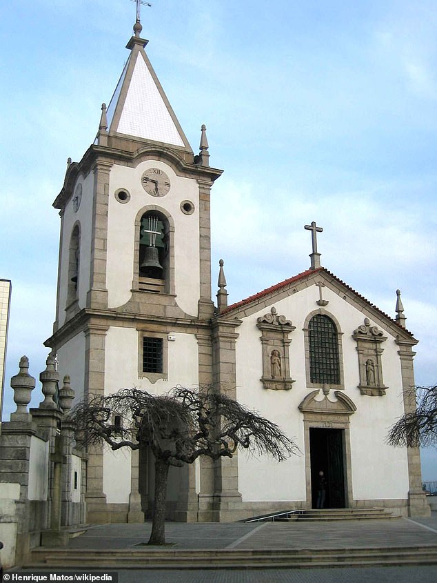Local priest Jose Manuel Macedo said the wake will take place at Sao Cosme Chapel before the funeral Saturday at the Catholic church next door - the Igreja Matriz de Gondomar (pictured)