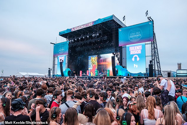 There are now calls for Bob Vylan to be dropped from the bill for next month's Boardmasters music festival in Newquay, Cornwall - pictured is last year's event