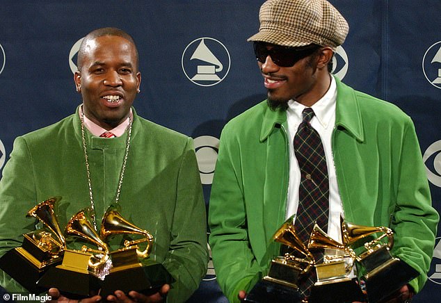 Big Boi and André 3000 were inducted into the Rock and Roll Hall of Fame earlier this year under their Outkast moniker; pictured together in 2004