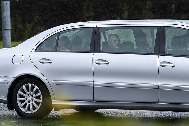 Hundreds gathered at the crematorium for the funeral services