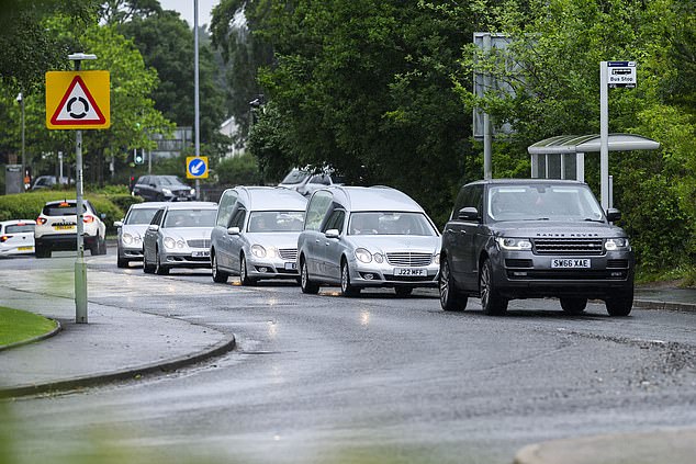 Mr Lyons and Mr Monaghan were being laid to rest after being murdered in Spain last month
