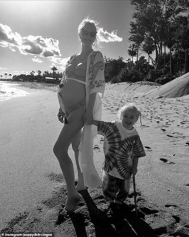 The socialite said becoming a mother is 'all I've ever wanted,' as she shared the happy news with Elle magazine (pictured March)