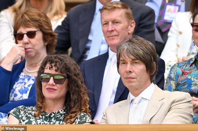 Sir Brian Cox looked focused as he watched the live action take place from the Royal Box on Friday
