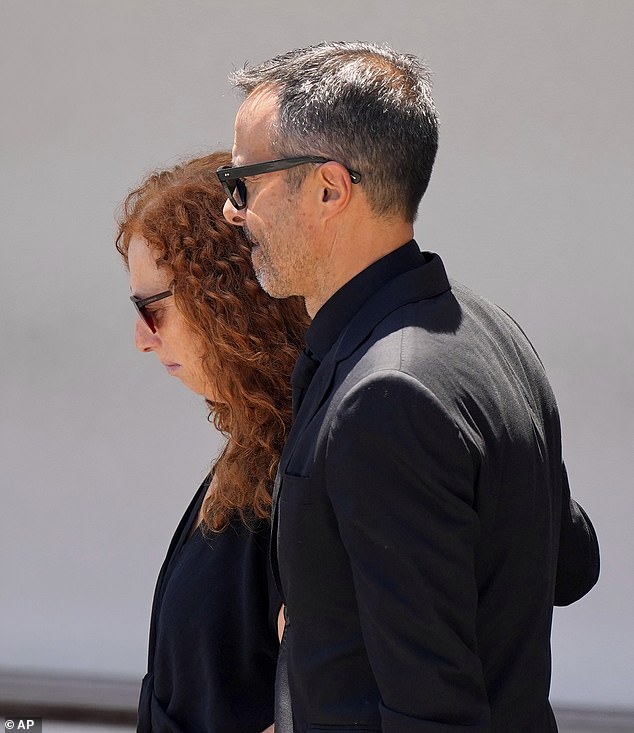 Isabel, the mother of Liverpool forward Diogo Jota and Andre Silva, accompanied by soccer agent Jorge Mendes