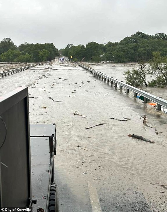 Pics of flooding posted by the City of Kerrville Texas City Hall to FacebookBREAKING 14875891 Texan city begins to disappear underwater as flooded river bursts banks and drowns multiple locals