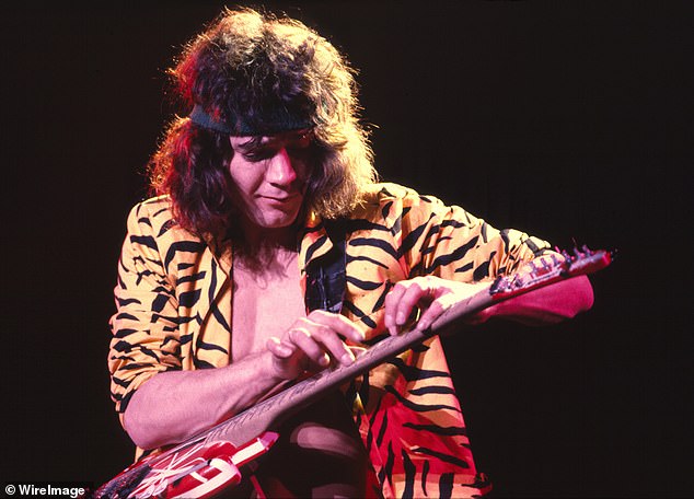 Eddie Van Halen - the band's original guitarist - passed away in 2020 following a battle with cancer; the late star seen in 1984