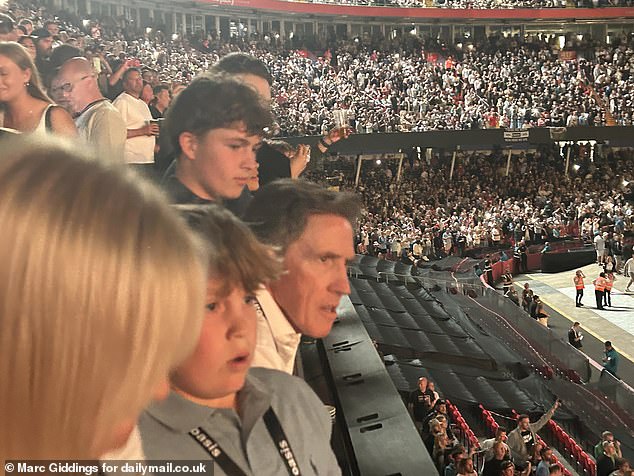 Gavin and Stacey star Rob Brydon, was spotted at the show with his wife and two sons