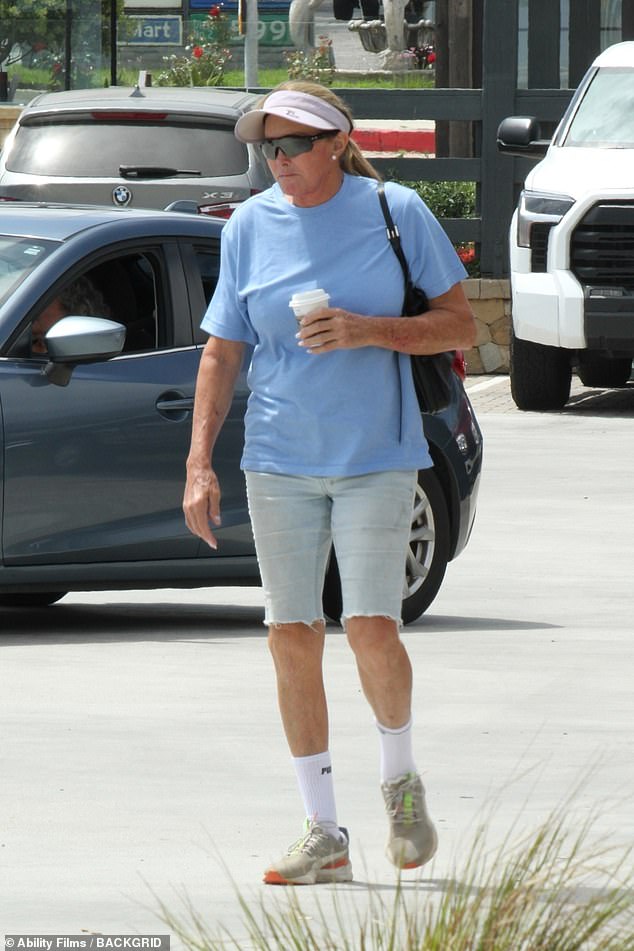 Grieving Caitlyn Jenner was seen for the first time since Sophia Hutchins' shock death in a quad bike accident on Wednesday